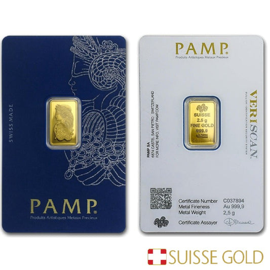 PAMP SUSIE GOLD BAR 2.5 GRAMS