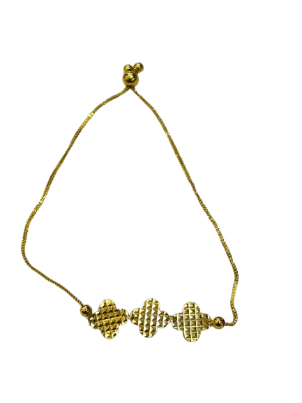 Triple Clover Gold Bracelet