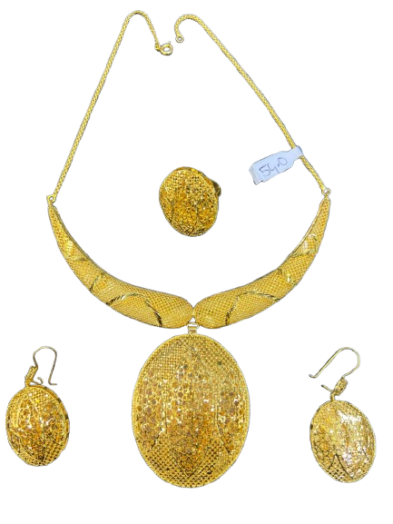 21k Bahrani Necklace set 54.0 Grams