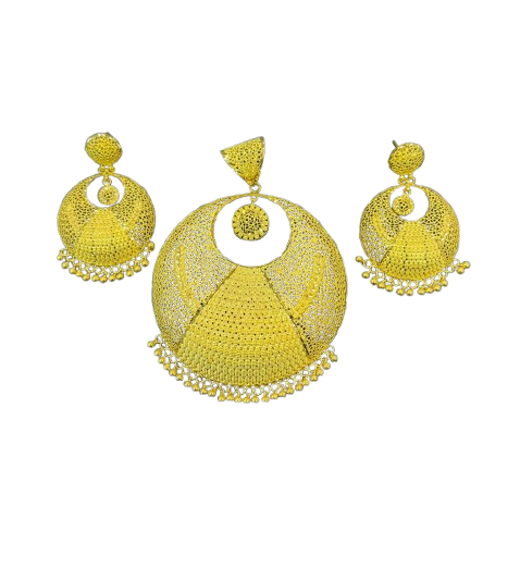 21k- Indian pendant set 45.8 Grams