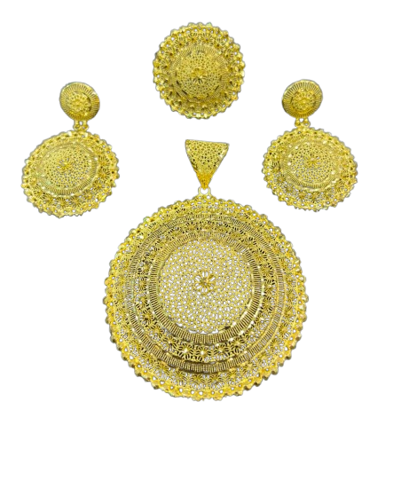 21k- Indian pendant set 51.1 Grams