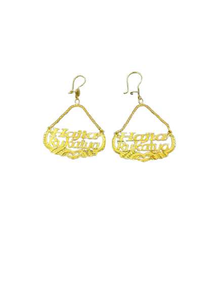 21k- Name Earrings