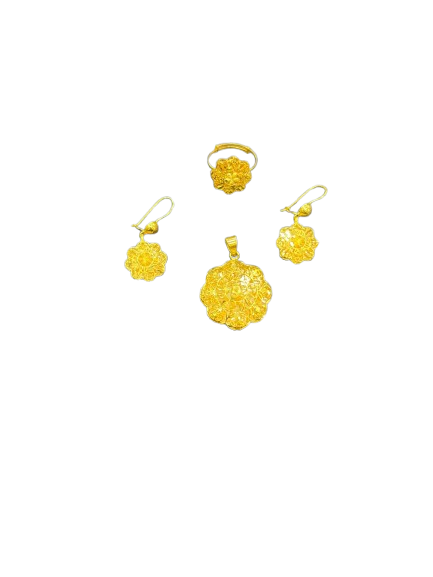 21k- Pendant Set Bahrani Design 7.5 Gram