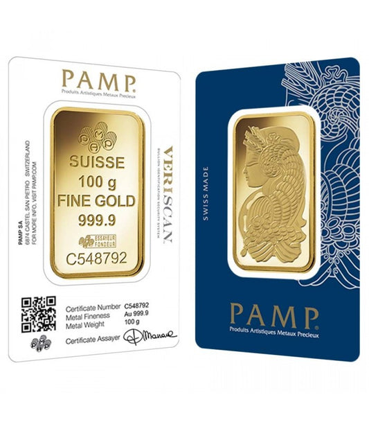 PAMP SUSIE GOLD BAR 100 GRAMS